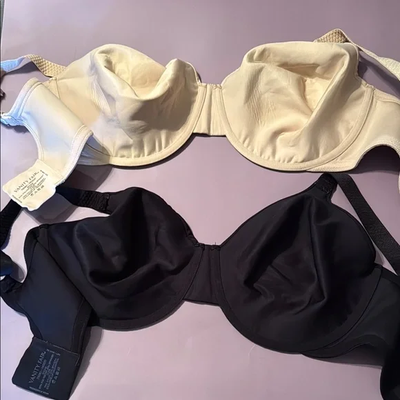 Women's Vanity Fair Intimates Set - Black and Beige Bras 2 pk - Picture 2 of 3